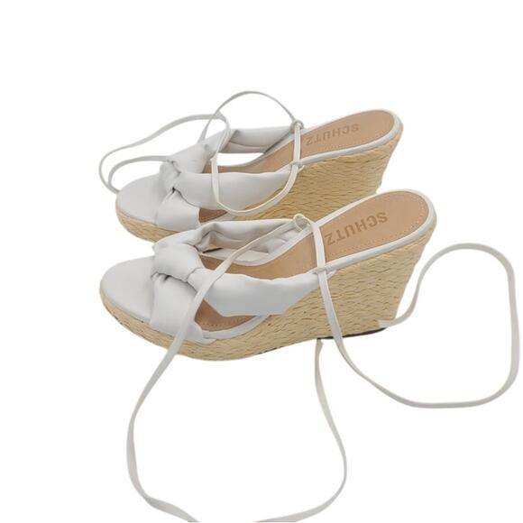 Schutz Reilly Wedge Sandals Size 7.5 - Picture 4 of 6